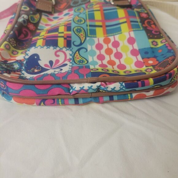 Lily Bloom Crossbody Paisley and More Canvas Purse Adjustable Strap Lined - Picture 4 of 9